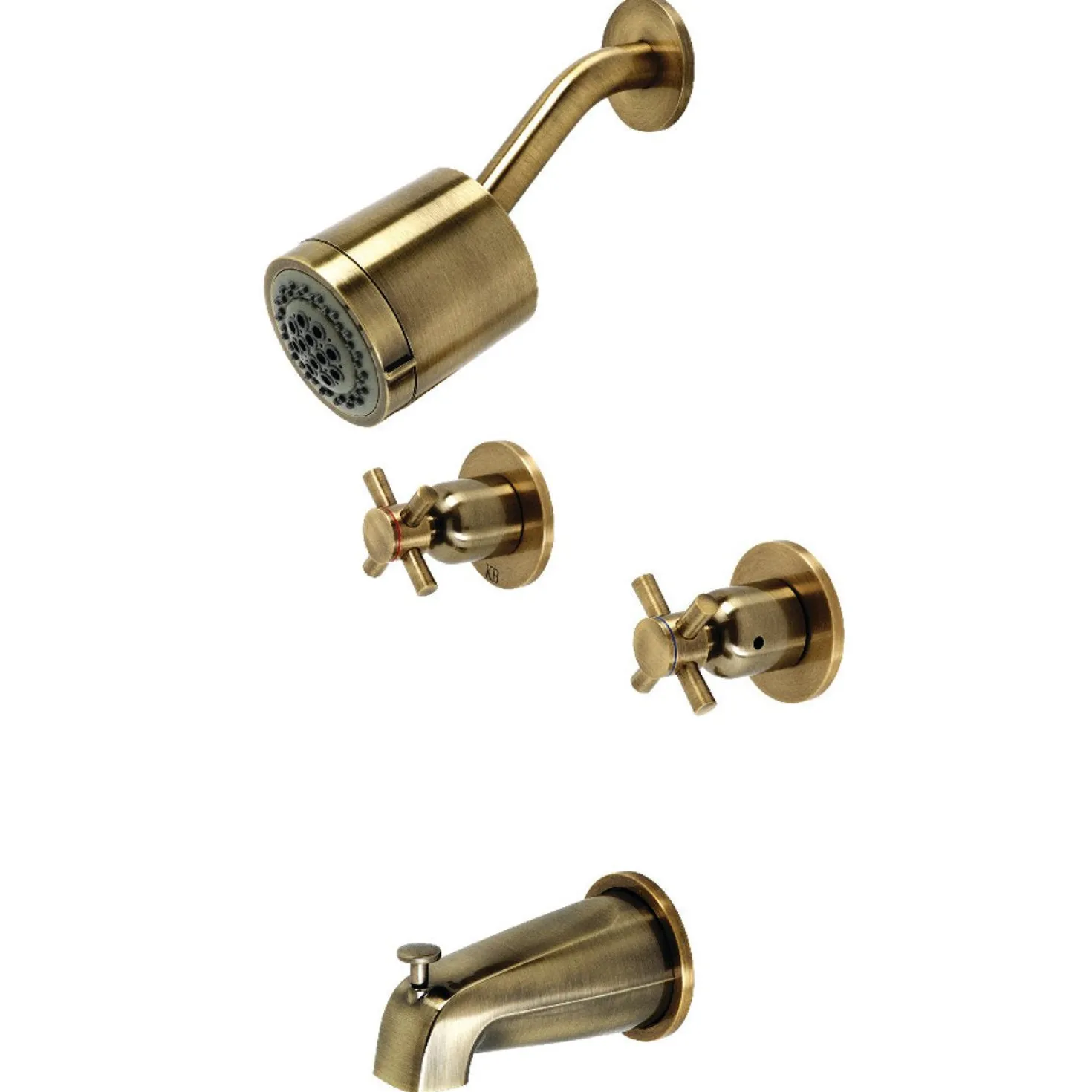 Kingston Brass Concord Two-Handle 7.13" x 13" Tub and Shower Faucet