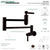 Kingston Brass Concord Wall Mount Single Hole Pot Filler Kitchen Faucet