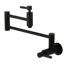 Kingston Brass Concord Wall Mount Single Hole Pot Filler Kitchen Faucet