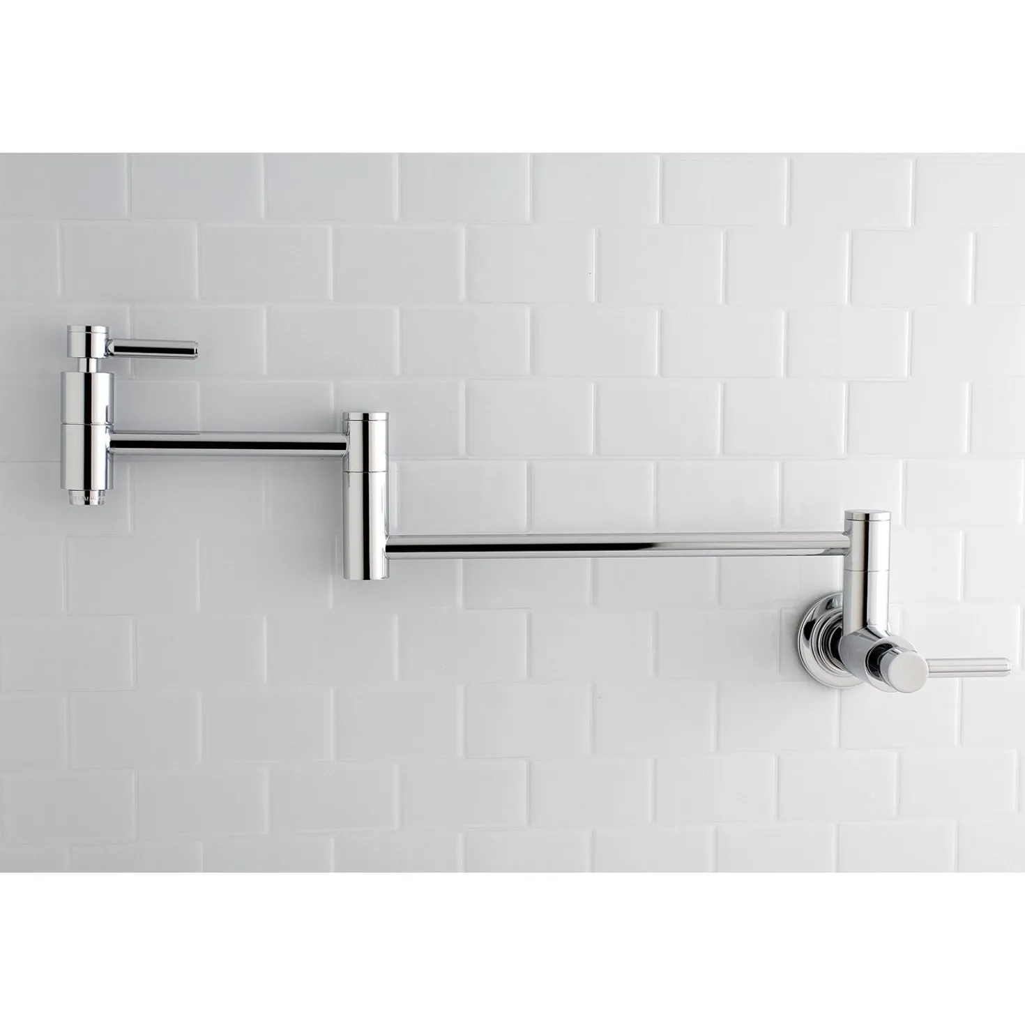 Kingston Brass Concord Wall Mount Single Hole Pot Filler Kitchen Faucet