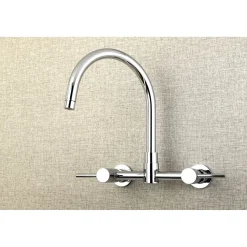 Kingston Brass Concord Wall Mount 8-Inch Centerset Kitchen Faucet