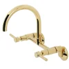 Kingston Brass Concord Wall Mount 2-Hole 8-Inch Adjustable Center Kitchen Faucet