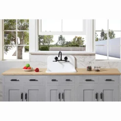 Kingston Brass Concord Wall Mount 2-Hole 8-Inch Adjustable Center Kitchen Faucet