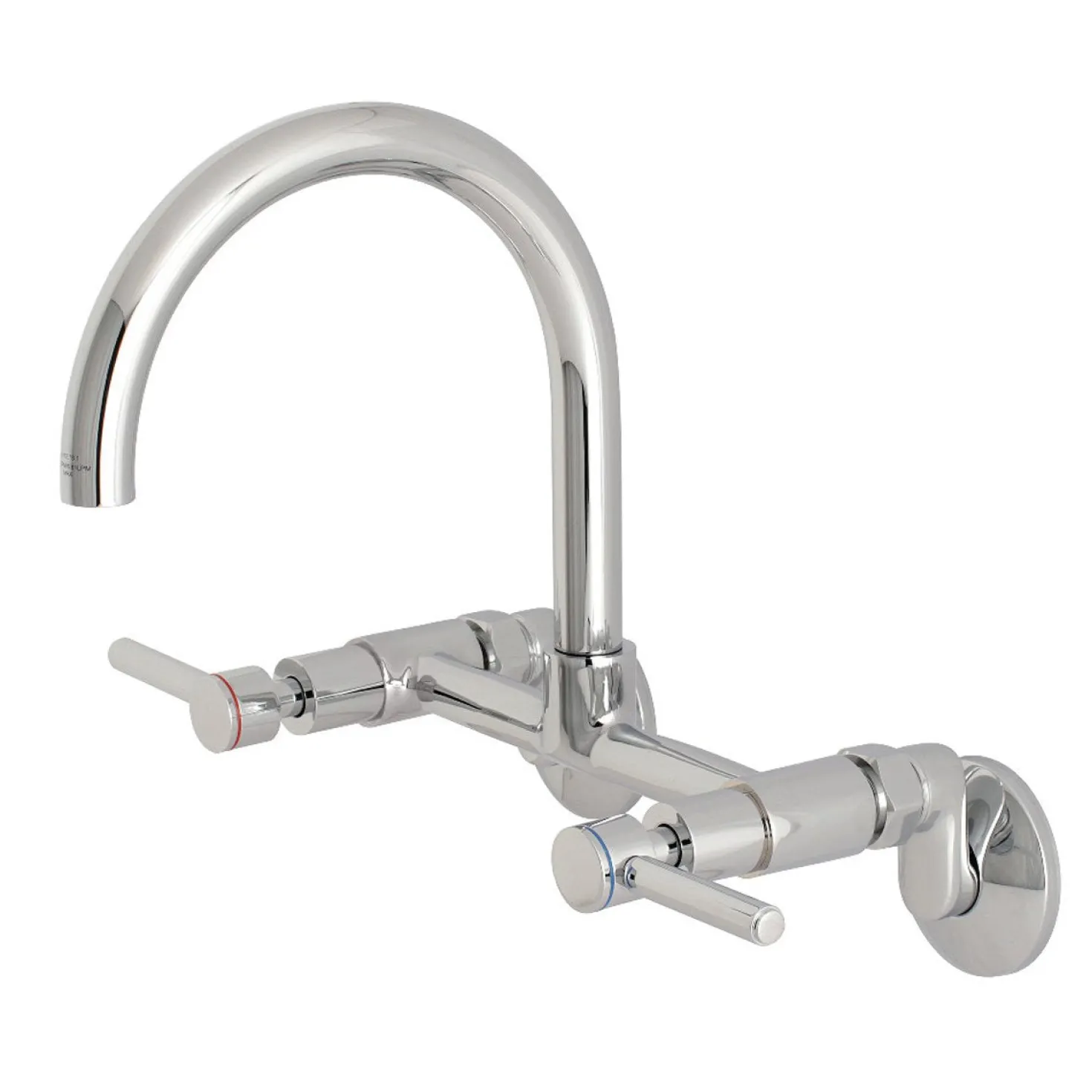 Kingston Brass Concord Wall Mount 2-Hole 8-Inch Adjustable Center Kitchen Faucet