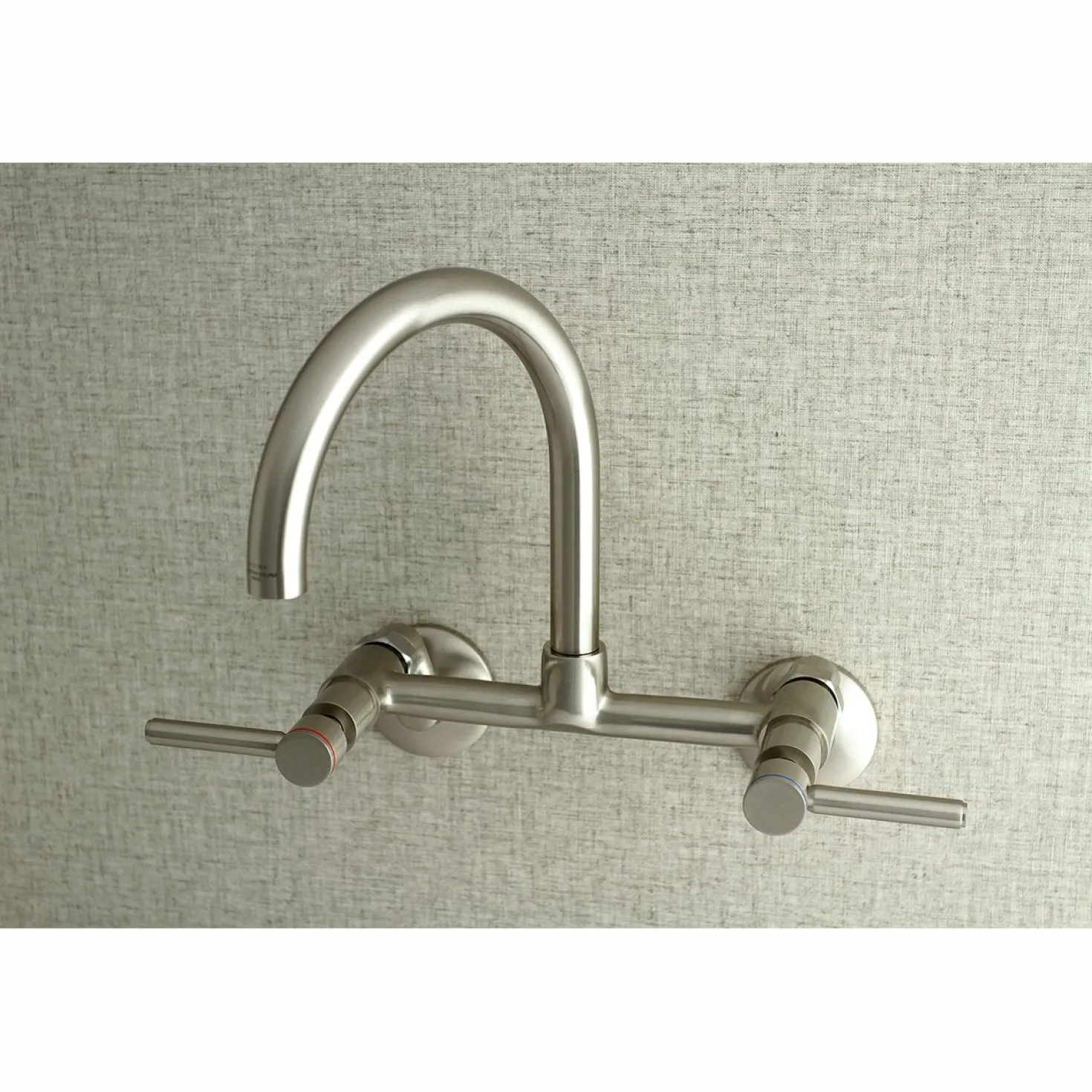 Kingston Brass Concord Wall Mount 2-Hole 8-Inch Adjustable Center Kitchen Faucet