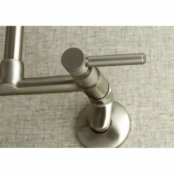 Kingston Brass Concord Wall Mount 2-Hole 8-Inch Adjustable Center Kitchen Faucet