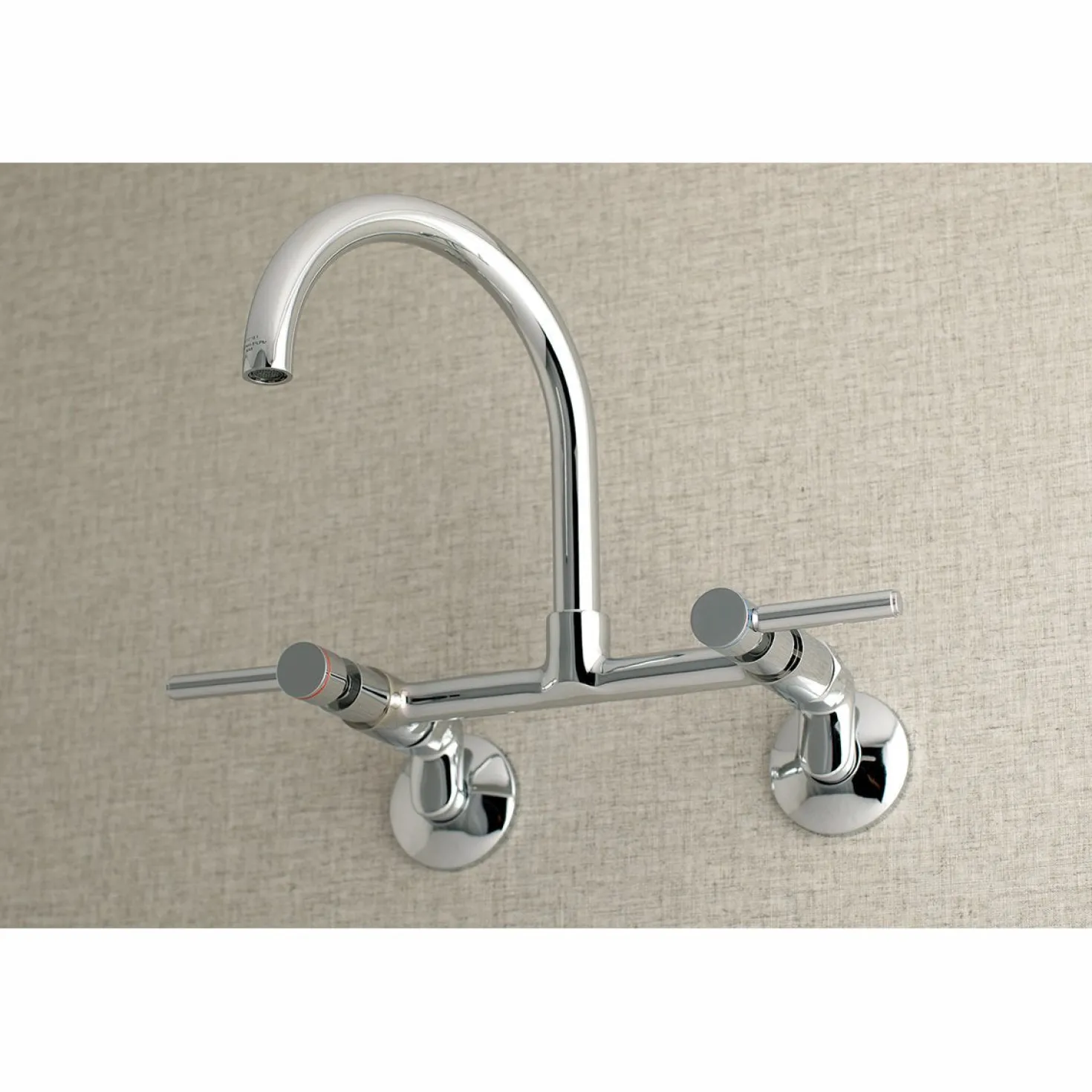 Kingston Brass Concord Wall Mount 2-Hole 8-Inch Adjustable Center Kitchen Faucet