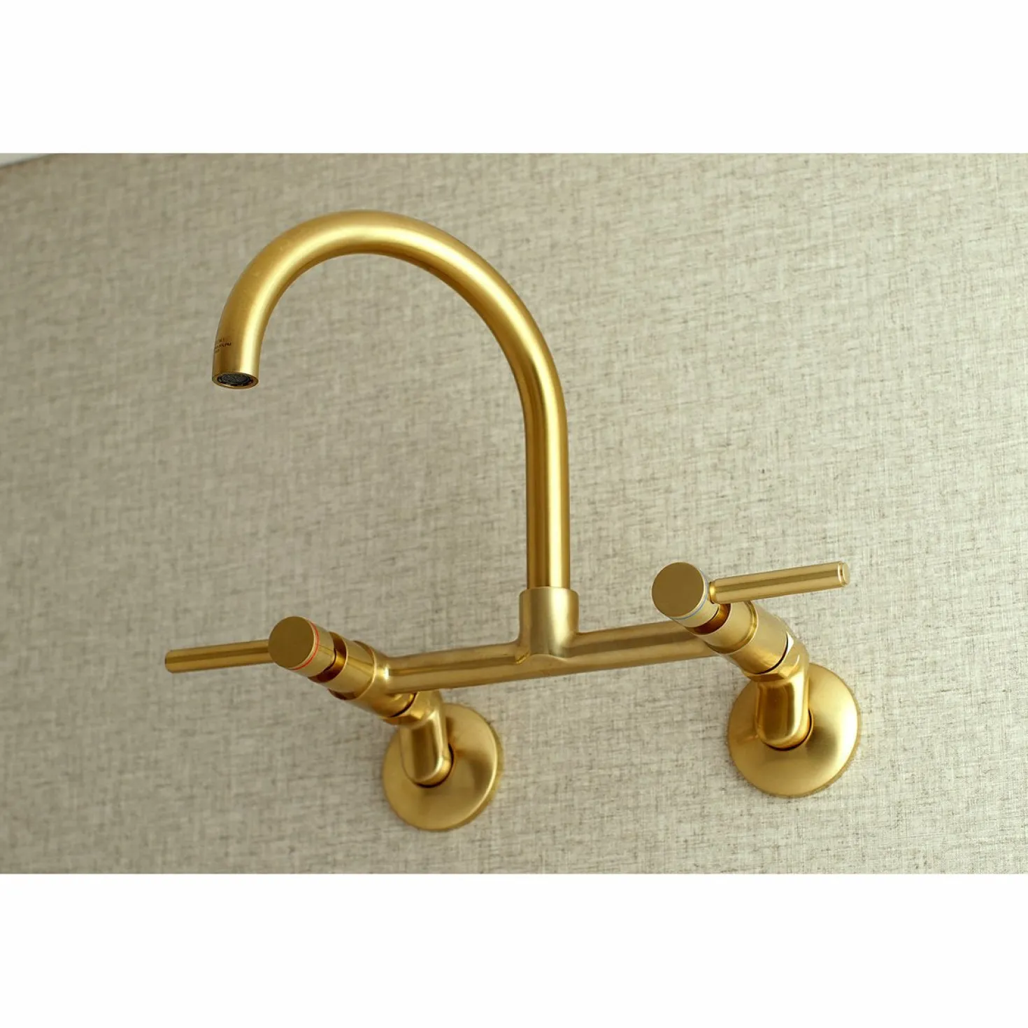 Kingston Brass Concord Wall Mount 2-Hole 8-Inch Adjustable Center Kitchen Faucet