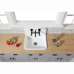 Kingston Brass Concord Wall Mount 2-Hole 8-Inch Adjustable Center Kitchen Faucet