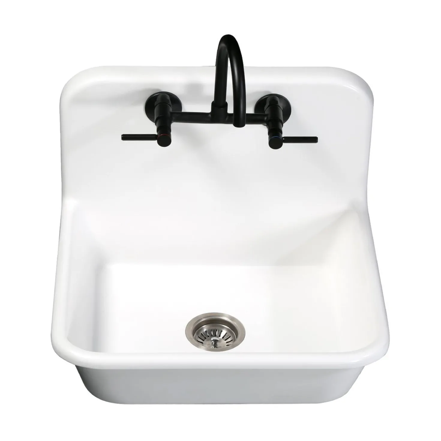 Kingston Brass Concord Wall Mount 2-Hole 8-Inch Adjustable Center Kitchen Faucet