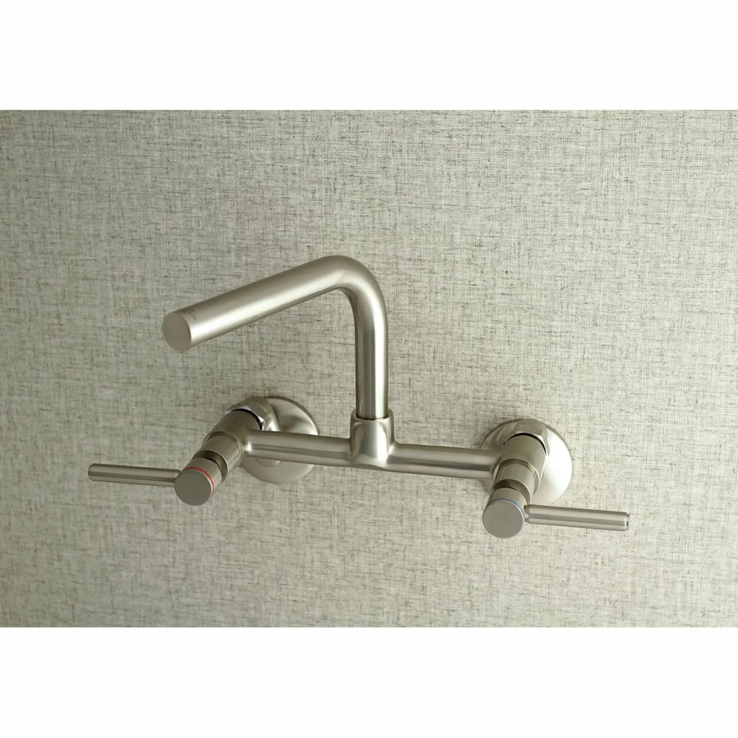 Kingston Brass Concord Wall Mount 8-Inch Adjustable Center Kitchen Faucet