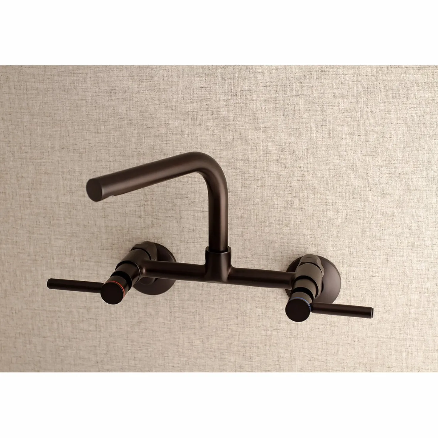 Kingston Brass Concord Wall Mount 8-Inch Adjustable Center Kitchen Faucet