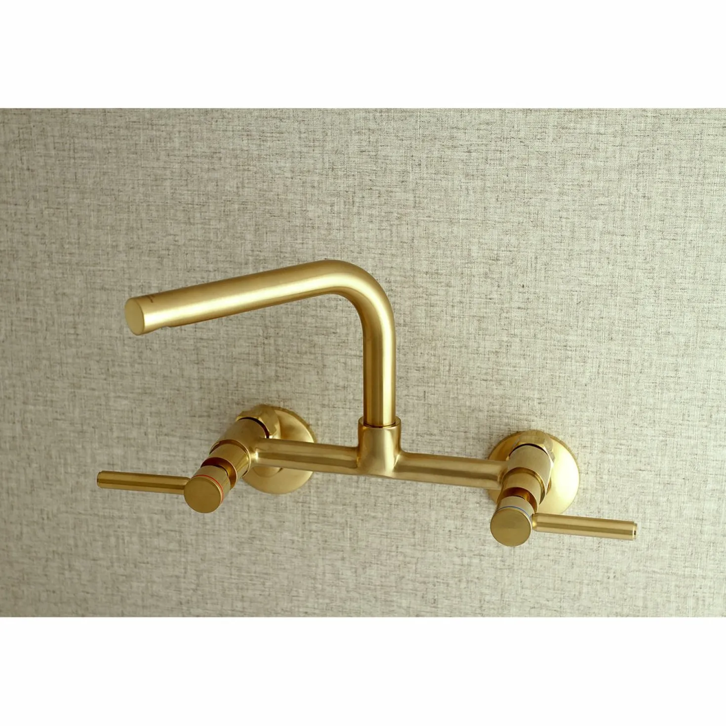Kingston Brass Concord Wall Mount 8-Inch Adjustable Center Kitchen Faucet