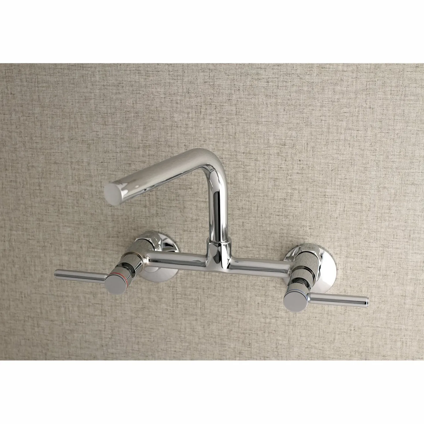 Kingston Brass Concord Wall Mount 8-Inch Adjustable Center Kitchen Faucet
