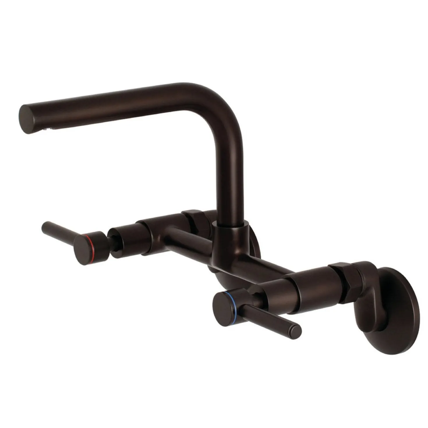Kingston Brass Concord Wall Mount 8-Inch Adjustable Center Kitchen Faucet