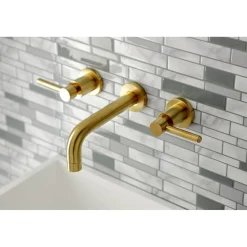 Kingston Brass Concord Wall Mount 2-Handle Bathroom Faucet