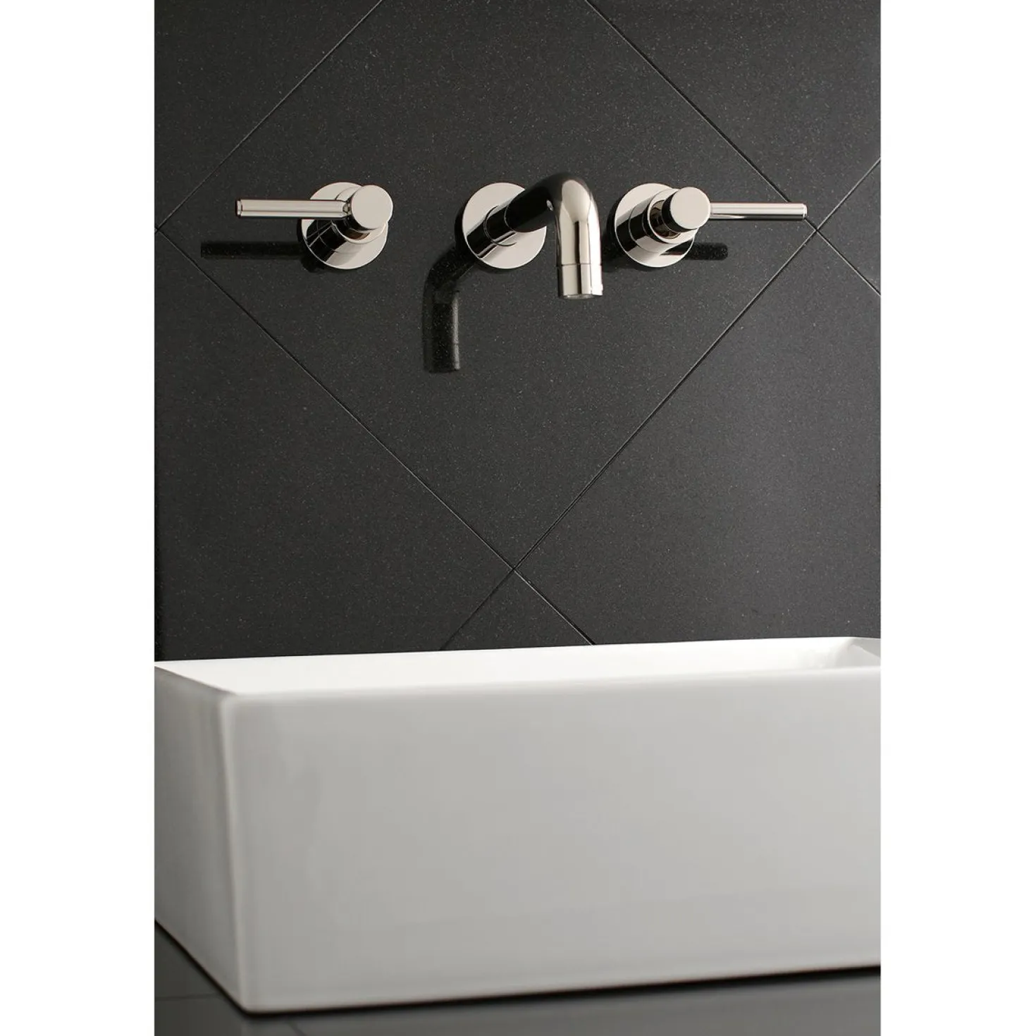 Kingston Brass Concord Wall Mount 2-Handle Bathroom Faucet