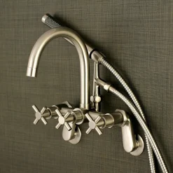 Kingston Brass Concord Wall Mount Tub Filler with Hand Shower