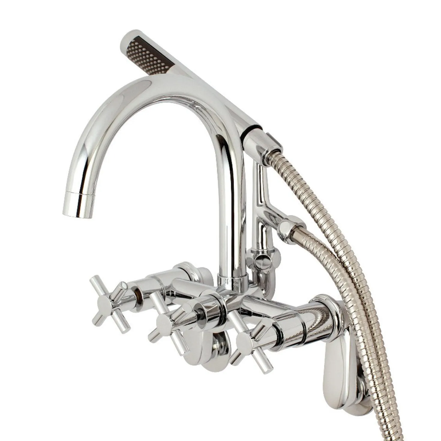Kingston Brass Concord Wall Mount Tub Filler with Hand Shower