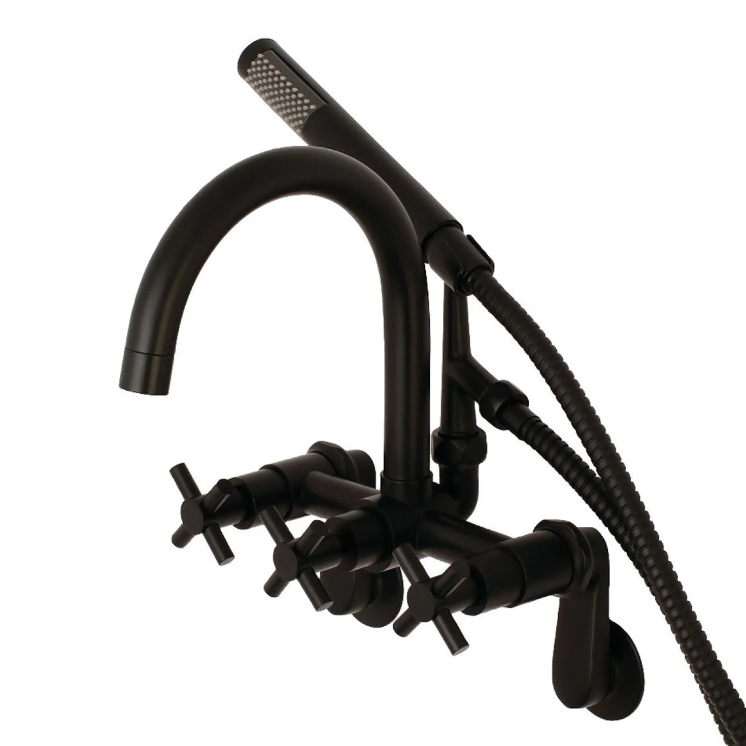 Kingston Brass Concord Wall Mount Tub Filler with Hand Shower