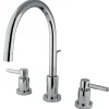 Kingston Brass Concord Widespread Two Handle Lavatory Faucet with Brass Pop-up