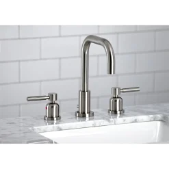Kingston Brass Concord Widespread Bathroom Faucet with Brass Pop-Up