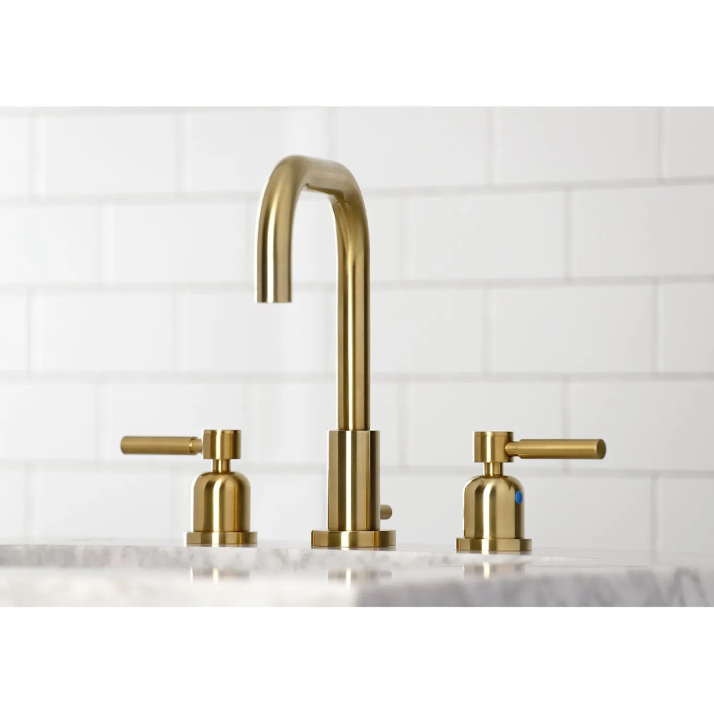 Kingston Brass Concord Widespread Bathroom Faucet with Brass Pop-Up