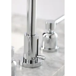 Kingston Brass Concord Widespread Bathroom Faucet with Brass Pop-Up