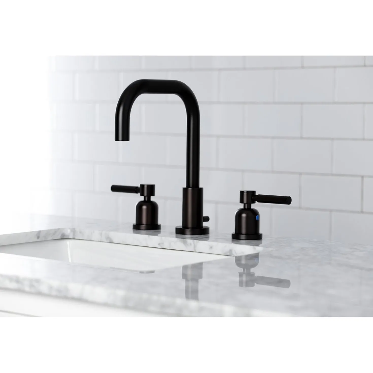 Kingston Brass Concord Widespread Bathroom Faucet with Brass Pop-Up