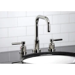 Kingston Brass Concord Widespread Bathroom Faucet with Brass Pop-Up