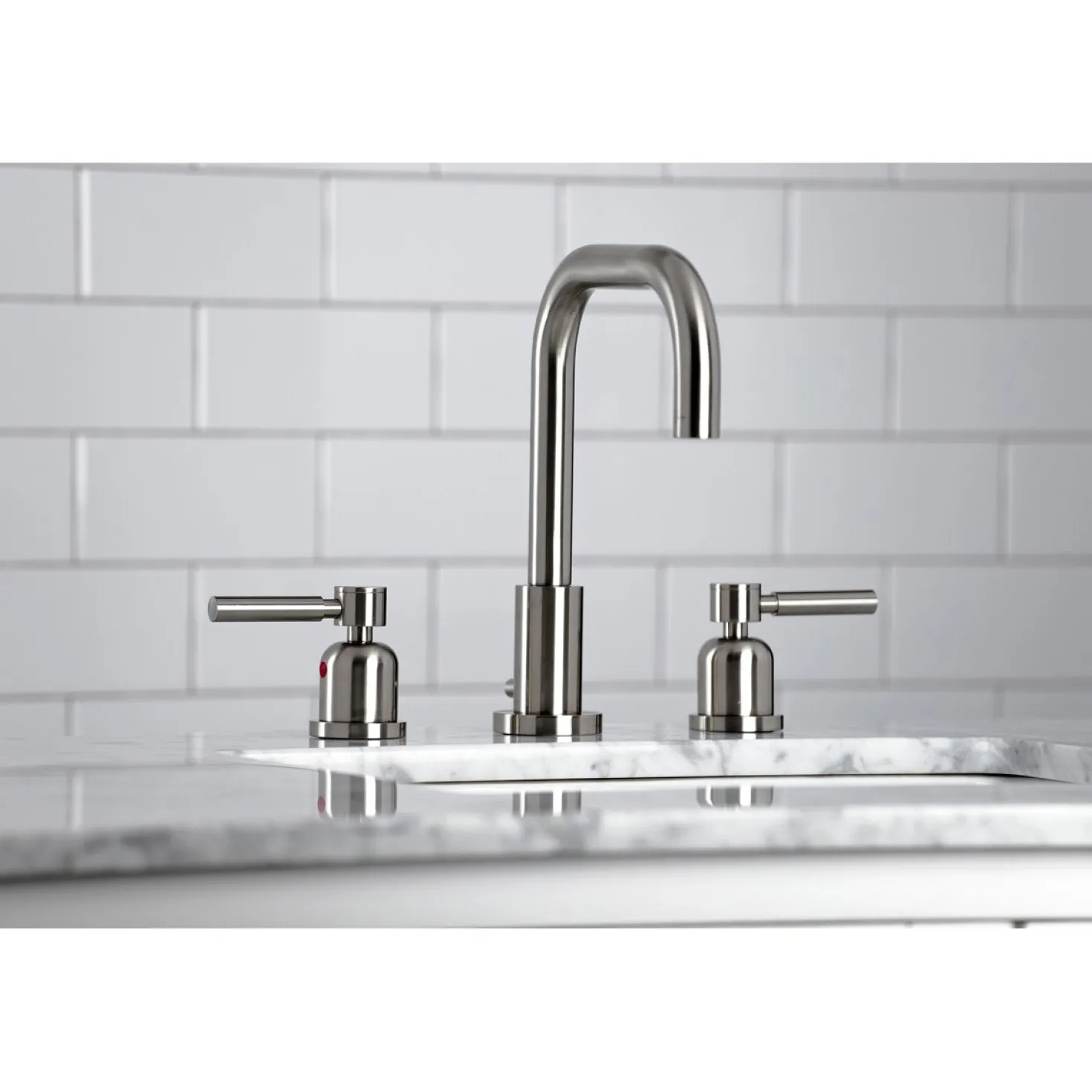 Kingston Brass Concord Widespread Bathroom Faucet with Brass Pop-Up