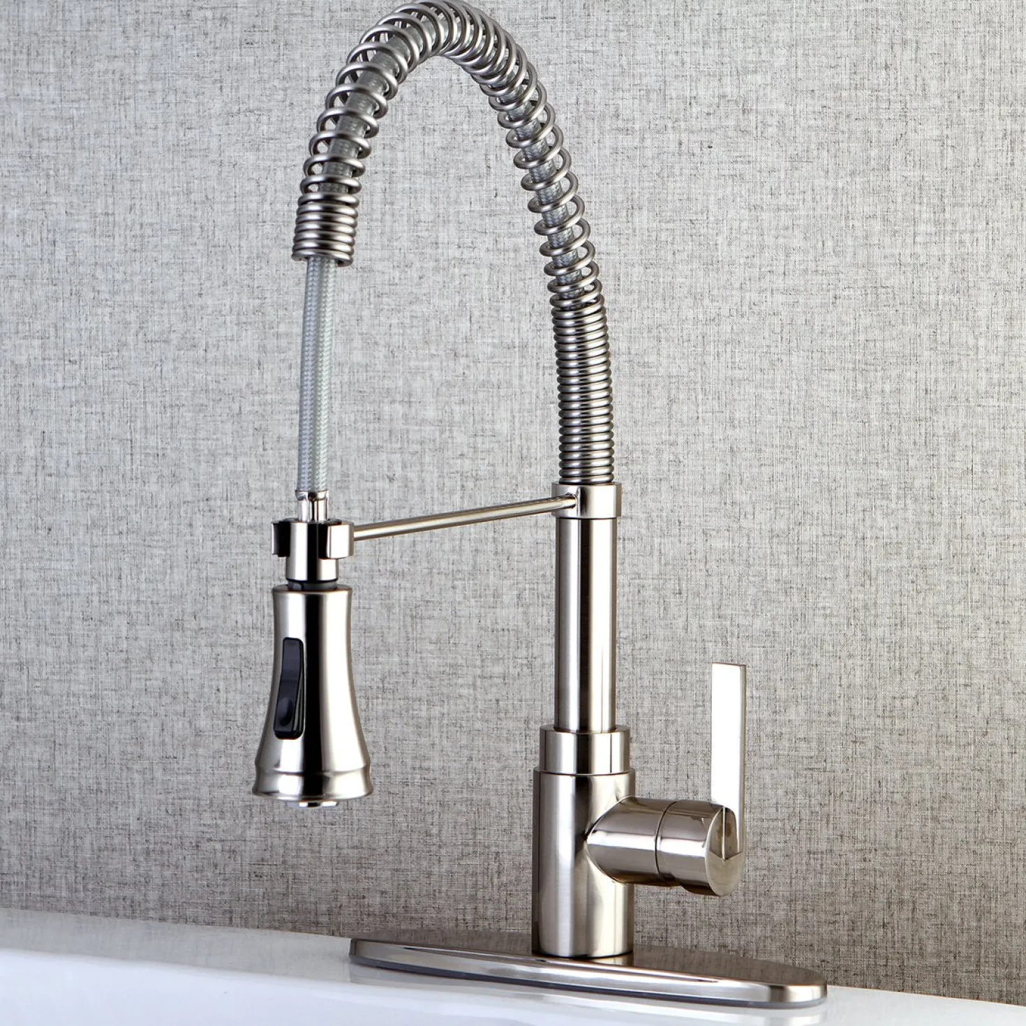 Kingston Brass Continental Gourmetier Single-Handle Pre-Rinse Kitchen Faucet