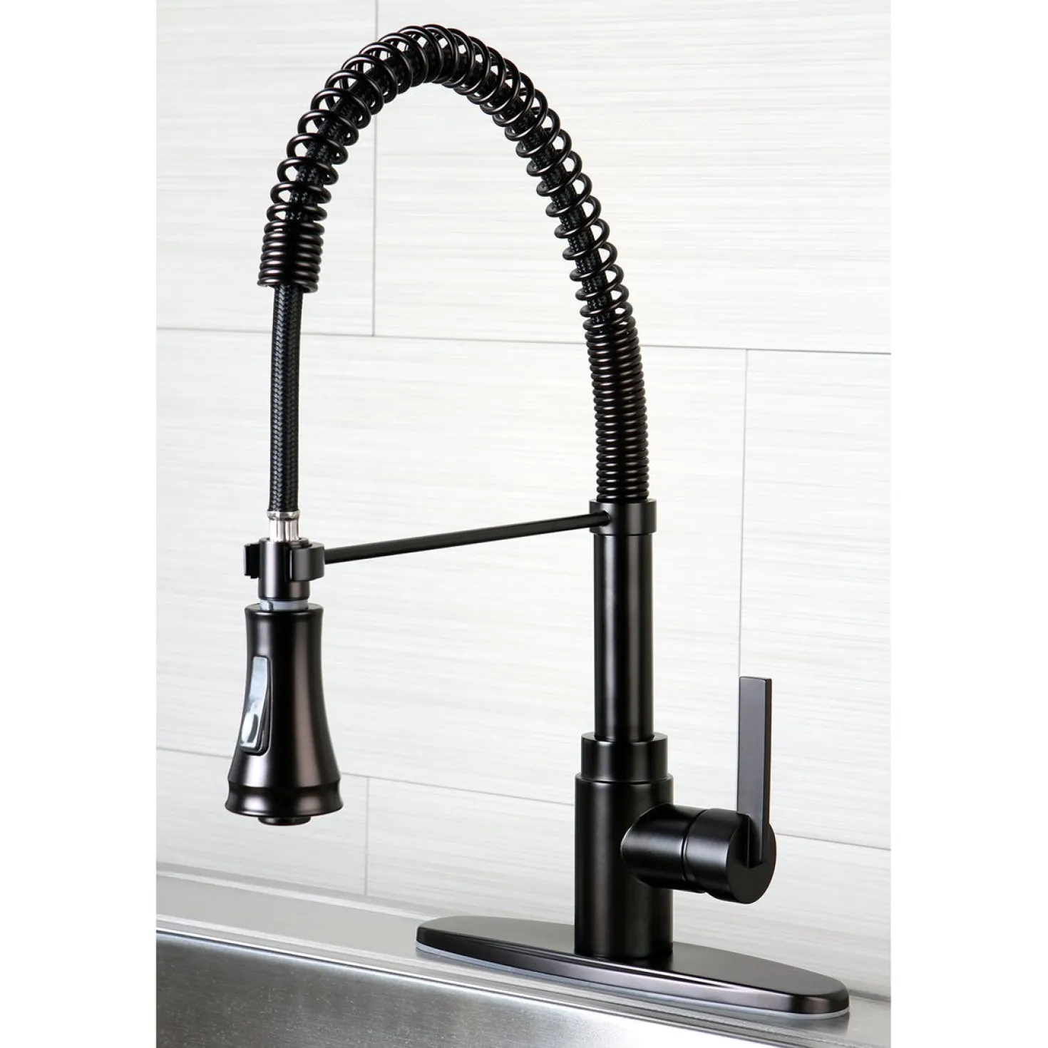 Kingston Brass Continental Gourmetier Single-Handle Pre-Rinse Kitchen Faucet