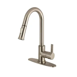 Kingston Brass Continental Gourmetier Single-Handle Pull-Down Kitchen Faucet