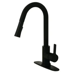 Kingston Brass Continental Gourmetier Single-Handle Pull-Down Kitchen Faucet