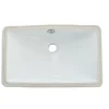 Kingston Brass Courtyard White China Undermount Bathroom Sink with Overflow Hole