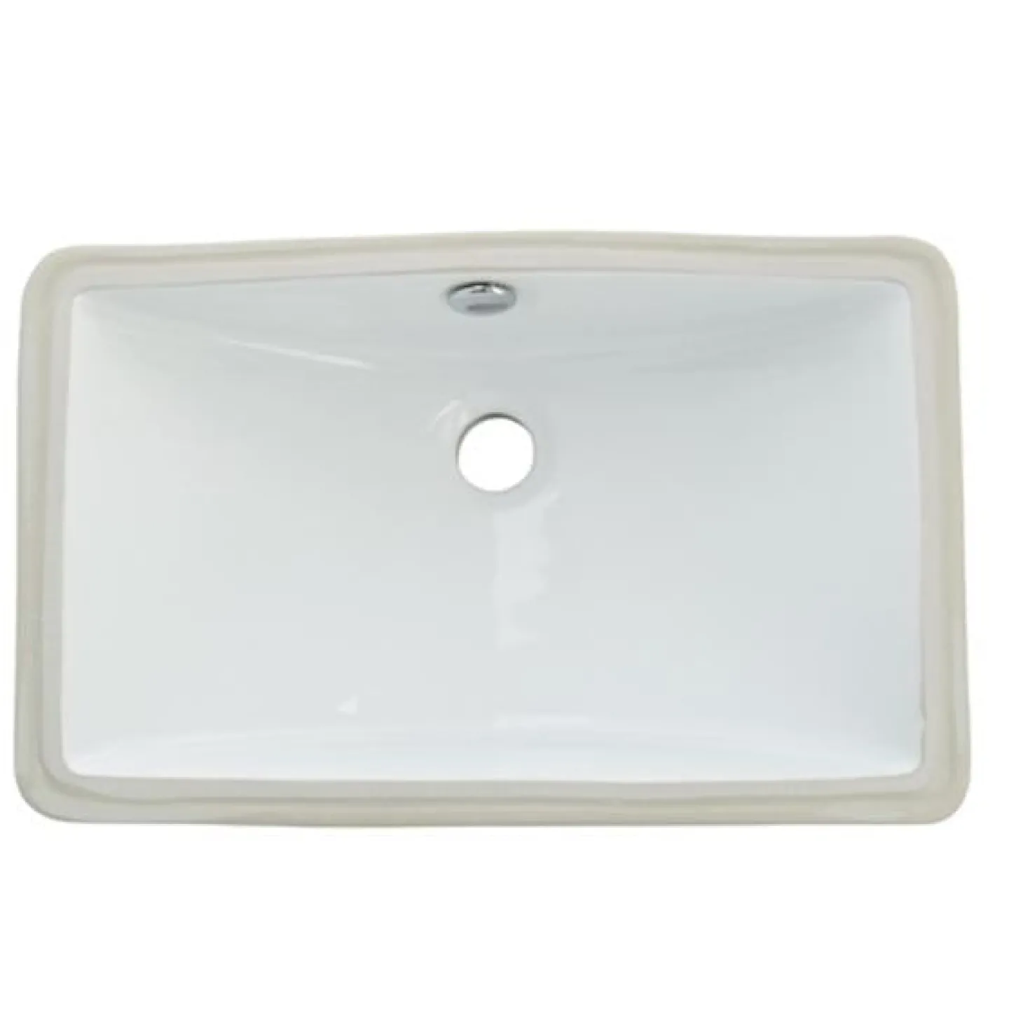 Kingston Brass Courtyard White China Undermount Bathroom Sink with Overflow Hole