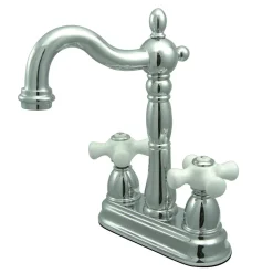 Kingston Brass Cross Handle Bar Faucet without Pop-Up Rod