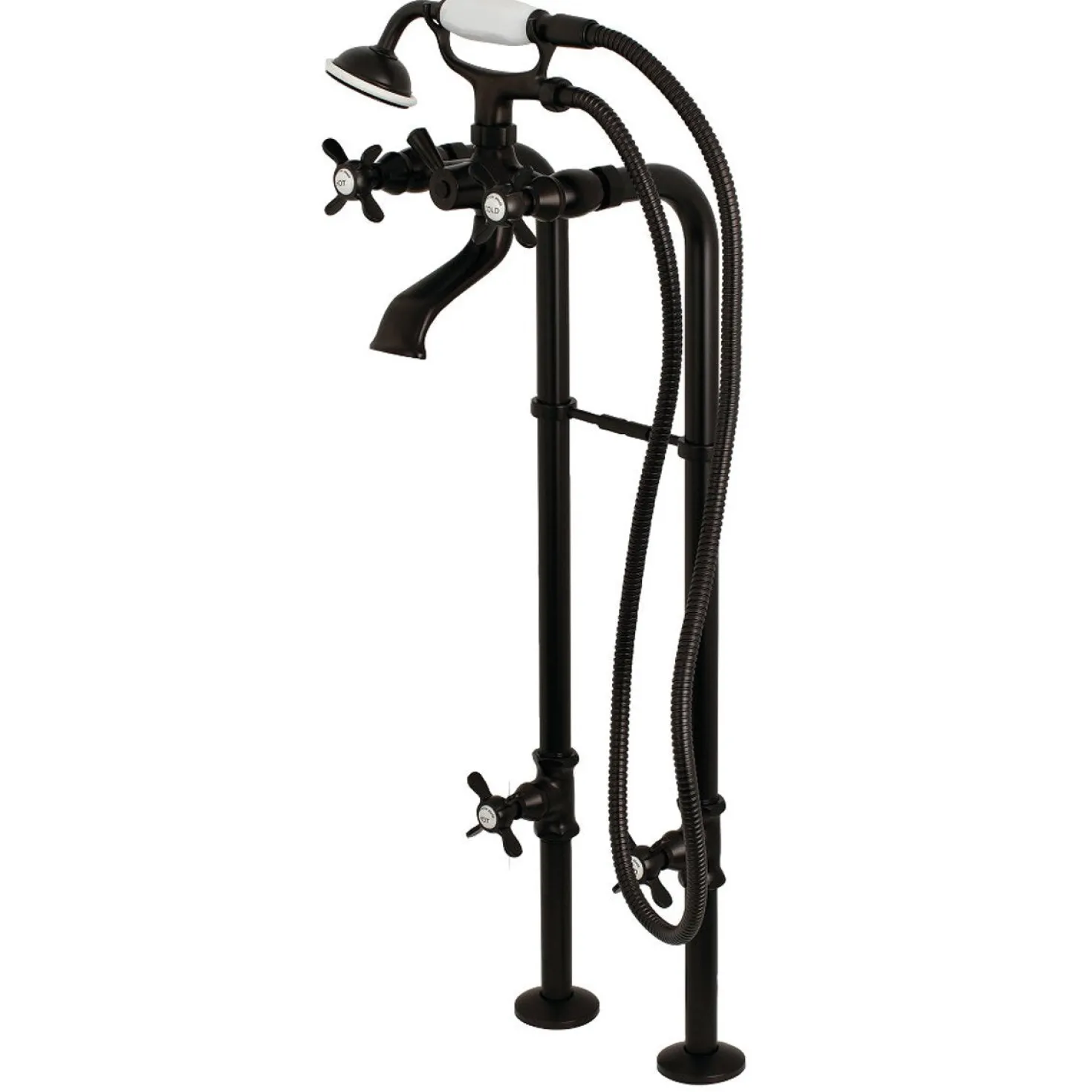 Kingston Brass Cross-Handle Freestanding Tub Faucet Package