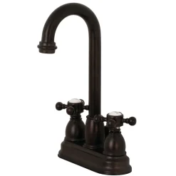Kingston Brass Cross-Handle 4-Inch Centerset Bathroom Faucet