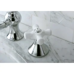Kingston Brass Cross-Handle 8-Inch Widespread Bathroom Faucet