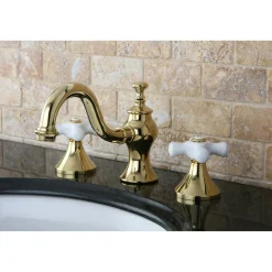Kingston Brass Cross-Handle 8-Inch Widespread Bathroom Faucet