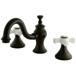 Kingston Brass Cross-Handle 8-Inch Widespread Bathroom Faucet
