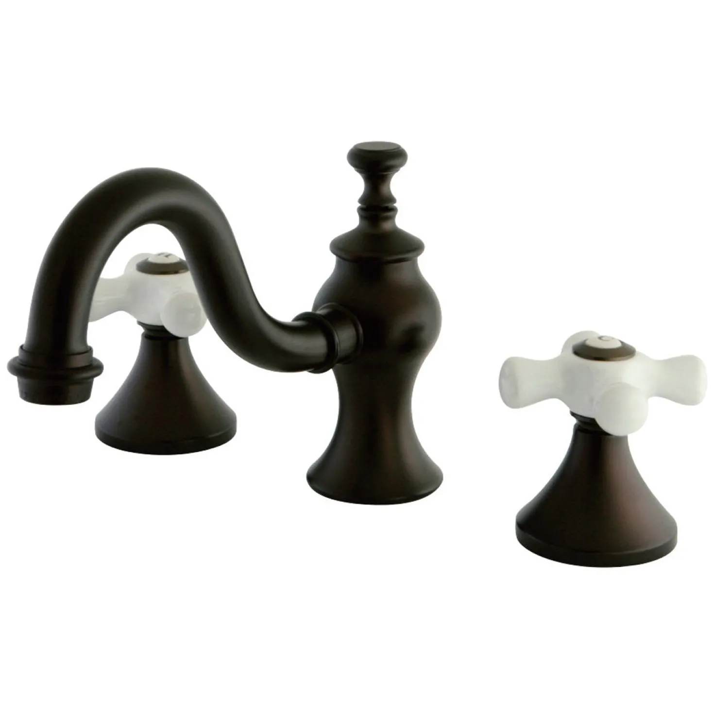 Kingston Brass Cross-Handle 8-Inch Widespread Bathroom Faucet