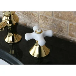 Kingston Brass Cross-Handle 8-Inch Widespread Bathroom Faucet