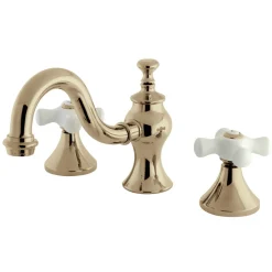 Kingston Brass Cross-Handle 8-Inch Widespread Bathroom Faucet