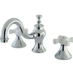 Kingston Brass Cross-Handle 8-Inch Widespread Bathroom Faucet