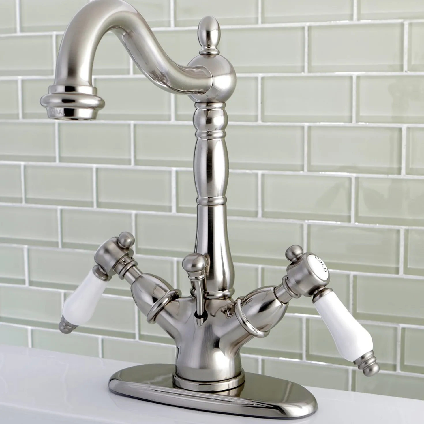 Kingston Brass Deck Mount 4" Centerset Bathroom Faucet