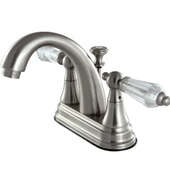 Kingston Brass Deck Mount 4" Centerset Lavatory Faucet with Brass Pop-up