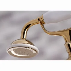 Kingston Brass Deck Mount Clawfoot Tub Faucet with Hand Shower
